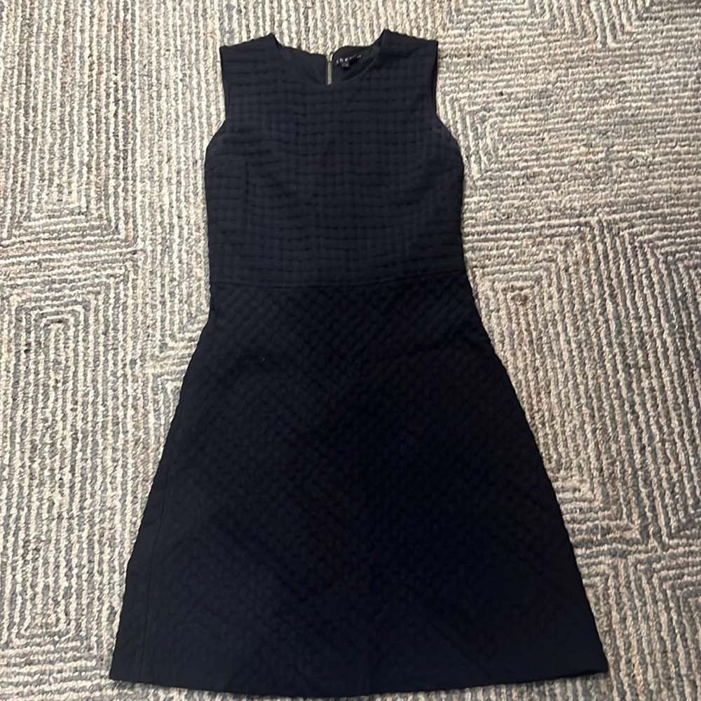 Theory Quilted Navy Dress